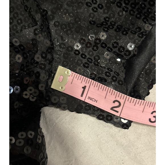 Black Sequin Shorts Adult Large By Spirit Party Dance Gymnastics - Picture 5 of 7